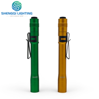 Lampe torche de poche en aluminium style stylo, étanche IP65, rechargeable, faisceau réglable, lumière noire, usage d'urgence, vente en gros usine
