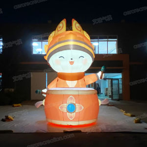 6m gigante personalizado desenhos animados inflável menino modelo publicidade exterior Cartoon inflável mascote com chama - Product Image 6