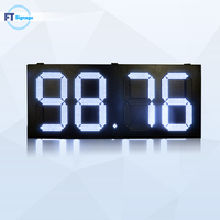 Affichage numérique LED extérieur étanche IP65 pour prix du carburant, 7 segments, haute visibilité, télécommande, CMS intégré