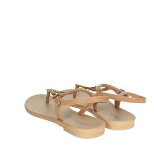 Sandalo piatto da donna Grendha 17873 beige con cinturino a T e dettagli ricamati - Product Image 2