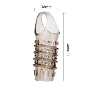 Yeniden Kullanılabilir Doğal Lateks Su Geçirmez Prezervatif Özel Şekilli Dikenli Penis Halkası Geciktirici Seks Süresi Penis Bağlama Seks Oyuncakları - Product Image 5