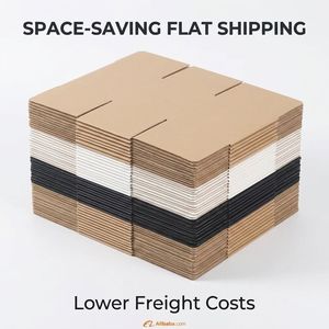 Scatole Regalo Quadrate in Cartone Kraft Bianco e Nero Pieghevoli per Piccoli Prodotti, Candele e Cosmetici - Product Image 6