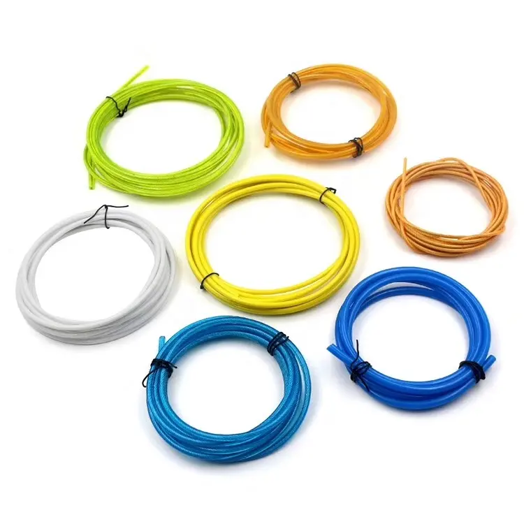 7x7 5/32" 3/16" Security tether anti-theft pull box retractable pvc /plastic coated steel wire rope steel cables for Speed jump