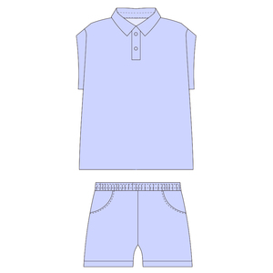 2025 New Style Casual <strong>Boys</strong> Clothing Sets Cotton Woven Short Sleeves Pants with Stand-<strong>Up</strong> Collar Solid ODM &amp; OEM Service Baby <strong>Boys</strong> - Product Image 4