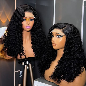 Pelucas Bob Cortas de Cabello Humano <span class=keywords><strong>Afro</strong></span> Rizado Kinky Natural Indio Baratas con Frontal HD, Pelucas Completas de Encaje sin Pegamento para Mujeres Negras - Product Image 4