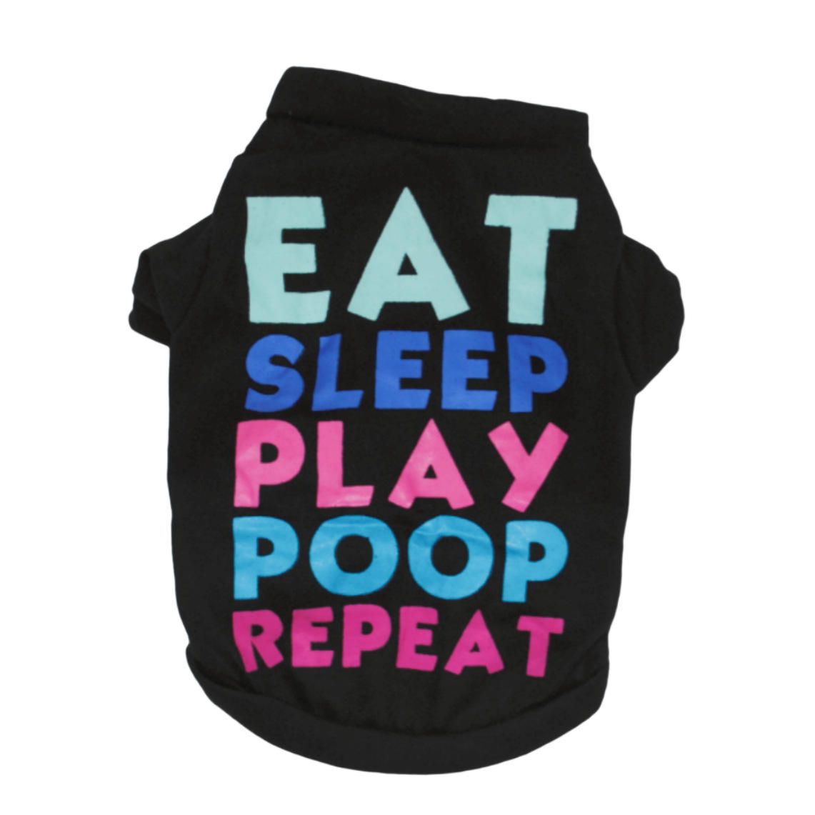 Black multicolored letters