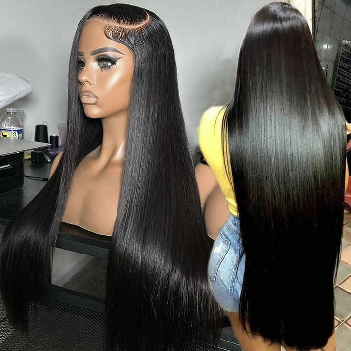 13x6 Honey Blonde Wig Human Hair 180% Density Peruvian Transparent Lace Frontal Wigs Human Hair Pre Plucked With Baby Hair 20-34 Inch Body Wave Wig 27# Colored