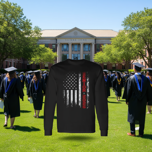 T-shirt à manches longues avec drapeau américain pour seniors 2026, classe de diplômés 2026 - Product Image 3