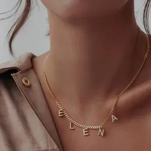 이만코 다이아몬드 알파벳 펜던트 여성용 <span class=keywords><strong>DIY</strong></span> 목걸이 팔찌 쥬얼리 제작 기념일 선물 맞춤형 이름 - Product Image 4