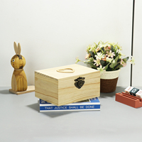 Boîte à souvenirs en bois sur mesure, grande boîte de rangement en bois, boîtes décoratives non finies avec couvercle