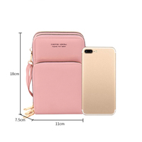 Sac à bandoulière multifonctionnel personnalisé à écran tactile, simple et tendance, petit sac à main rose pour téléphone