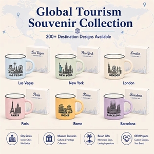 Taza de Café de Cerámica con Diseño de Árbol y Noria de Las Vegas, EE. UU., para Camping, Recuerdo, Personalizable, OEM, ODM, Venta al Por Mayor - Product Image 5