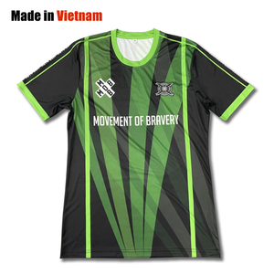 เสื้อฟุตบอลแขนสั้นผ้าระบายอากาศแห้งเร็วพิมพ์ลายตามสั่งด้วยเทคนิค Sublimation สำหรับฤดูร้อน - Product Image 1