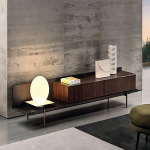 Modern lüks TV dolabı basit tasarım ev Villa TV medya kabine ceviz ahşap oturma odası TV standı - Product Image 1