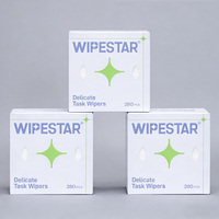 WIPESTAR Papel de Limpieza para Laboratorio, Sin Pelusa, 20gsm, Suave, 280 Piezas, Toallitas Desechables para Limpieza Industrial de Instrumentos Ópticos
