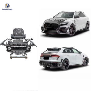 Kit carrosserie large en fibre de carbone style MSY pour <span class=keywords><strong>Audi</strong></span> Q8 <span class=keywords><strong>RSQ8</strong></span> – Nouveau pare-chocs avant et arrière, capot, garde-boue, jupes latérales et spoiler améliorés - Product Image 1