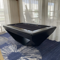 Table de poker professionnelle de luxe Punto Banco Baccarat Texas avec plateau pour club de divertissement, table de poker en bois
