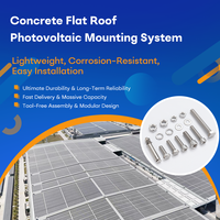 Kit de montage de panneaux solaires, accessoires complets, supports de montage de panneaux solaires photovoltaïques réglables pour toit plat en béton