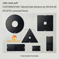 Panneau solaire circulaire miniature ETFE personnalisé et léger, à faire soi-même, cellule monocristalline IBC, panneau solaire PCB