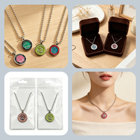 Moules Gratuits Collier Saint Christophe Pendentif Médaille Saint Christophe Personnalisé en Émail Bijoux de Protection pour Hommes et Femmes