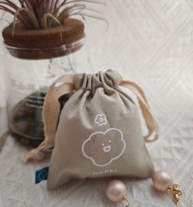 Eco-friendly <b>Mini</b> Cotton Jewelry Dust <b>Bag</b> Soft Drawstring Pouch for Travel Carry Earring Ring Necklace Anti-scratch Storage - Product Image 2