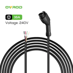 Ovord Customized Color Ev Connector 16a J1772 Electric Car Charger Type 1 Ev Charging Cable