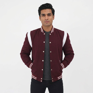 Blousons Bomber Varsity Personnalisés pour Hommes avec Logo Brodé et Patchs, Manches Longues, Style Baseball, Printemps - Product Image 1
