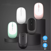 Souris BT 2.4G sans fil rechargeable, souris de jeu pour ordinateur, chargement fin et portable, 3 DPI réglables pour Mac, iPad, PC