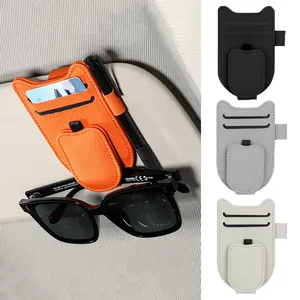 Universal 3-in-1 klip kacamata <span class=keywords><strong>Visor</strong></span> mobil Pemegang dan penerimaan Organizer Interior otomotif klip gantungan - Product Image 1