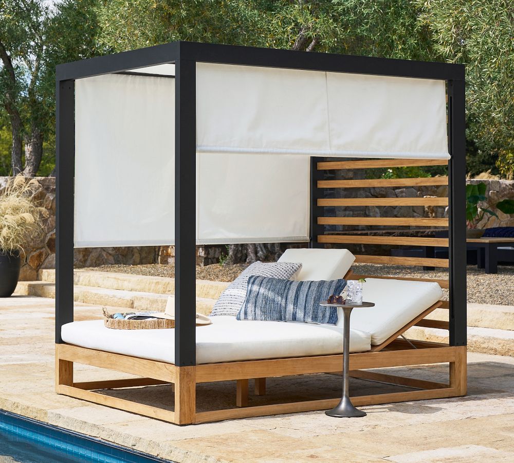 leisure garden teak daybed outdoor furniture canopy bed garden furniture patio sunbed
