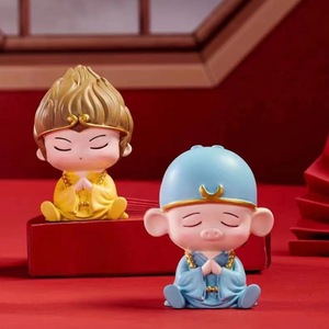 Tang Sanzang And Disciples Resin Figurines Cute <b>Miniature</b> Decorations For Desktop Home Gift Ornaments - Product Image 3
