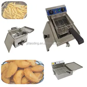 Elektrische Gas Pommes Frites Maschine elektrische Friteusen Chips Brat maschine Kartoffel chips Braten Huhn Friteuse Maschine Preis