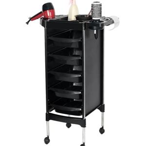 Professionnel Salon Furniture Plastic Beauty Salon Carts Barber Hairdresser <b>Trolley</b> Hair Salon <b>Trolley</b> Black - Product Image 1