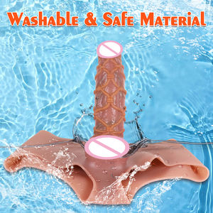 Sous-vêtements avec gode à porter pour hommes, masseur portable, <span class=keywords><strong>pénétration</strong></span> du pénis pour les couples, godes lesbiens, harnais <span class=keywords><strong>gay</strong></span>, pantalon réaliste pour femmes - Product Image 6