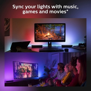 Lampe d'ambiance LED intelligente à rythme musical pour bureau, veilleuse RGB pour jeux, fond de télévision, décoration murale de chambre, lampe de table - Product Image 3