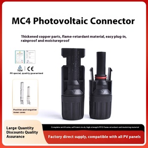 Connecteur Solaire Photovoltaïque 1000V Mâle/Femelle, Terminal en Cuivre Étanche IP67, Adaptateur de Câble 30A, Modèle Boîtier <span class=keywords><strong>PP0</strong></span> - Product Image 3