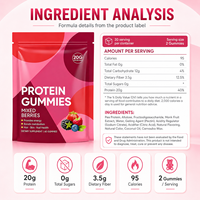 Gommes protéinées sans sucre OEM, 10-19 g de protéines, pour les cheveux, la peau et les ongles, saveurs naturelles, certifiées halal, adultes, non destinées aux femmes enceintes