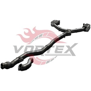 Système d'échappement Catback à silencieux Vortex haute performance en acier inoxydable poli miroir de 1,5 mm avec système Valvetronic et échelle de poisson soudée - Product Image 4