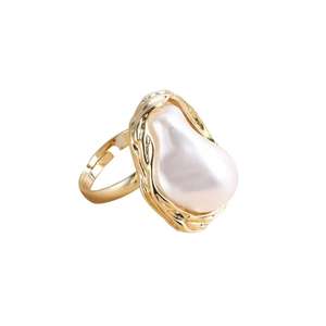 Anillo Ajustable de Aleación Vintage con Imitación de Perla para Mujer - Product Image 3