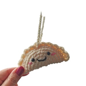 Kiva phim hoạt hình Châu Âu Mỹ bánh bao gạo bóng xe treo trang trí Handmade Crochet thực phẩm hình trang trí nội thất ô tô - Product Image 5