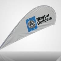 Drapeau publicitaire extérieur personnalisé en polyester de 3,5 m, imprimé UV couleur, par sublimation, pour vente en gros à prix abordable