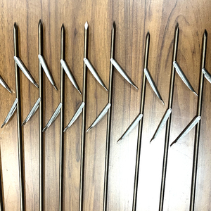 Varilla de Pesca Submarina Doble Flopper de 8mm, Estilo Europeo, Acero Inoxidable 17-4, Aleta de Tiburón, Longitud de 100 a 180cm con Dos Floppers - Product Image 1