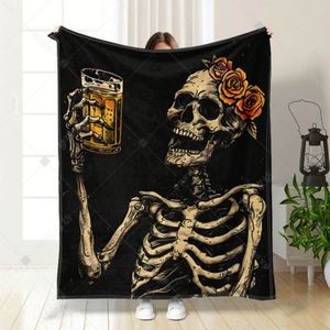 Couverture en flanelle tissée personnalisée pour Halloween, motif uni, utilisable en toutes saisons, prix de gros en vrac - Product Image 3