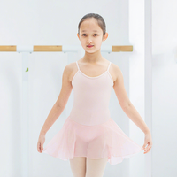 Justaucorps de gymnastique pour enfants avec jupe, en mousseline, élasthanne et nylon, tenue de ballet avec jupe, marque T/T, modèle D005-7, entraînement
