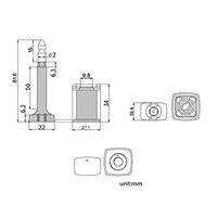 Sceau de sécurité pour conteneurs en acier AH-BS013 ISO17712, scellé de porte à boulon pour conteneurs, remorques et emballages, 82 mm