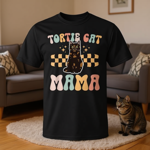 Camiseta Tortie Cat Mama, regalo para propietarios de gatos con patrón de caparazón de tortuga, para amantes de los gatos - Product Image 3