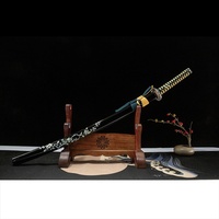 Épée de samouraï Iaikai forgée à la main de 102 cm, ornement artisanal en métal, épée de samouraï en acier au carbone, objet de collection, sans tranchant, sûr, accessoire de cosplay