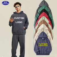 Vente en gros de sweats à capuche personnalisés en coton de haute qualité 350 g/m² en éponge française pulls à capuche surdimensionnés pour hommes