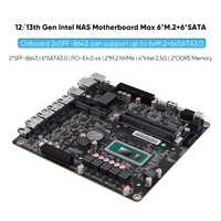 Placa Base N15 4*Intel I226-V 2.5G I5-12450H 6-Bay NAS 8505 6*NVMe 6*SATA3.0 1*PCIEx4 2*DDR5 Firewall PC Mini ITX