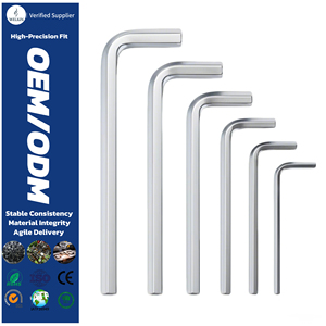 Hex Key Set Allen Wrench Chrome Plated Cr-V Steel L-shaped Metric Imperial Long Arm Professional Repair <b>Tool</b> <b>Spanner</b> - Product Image 1